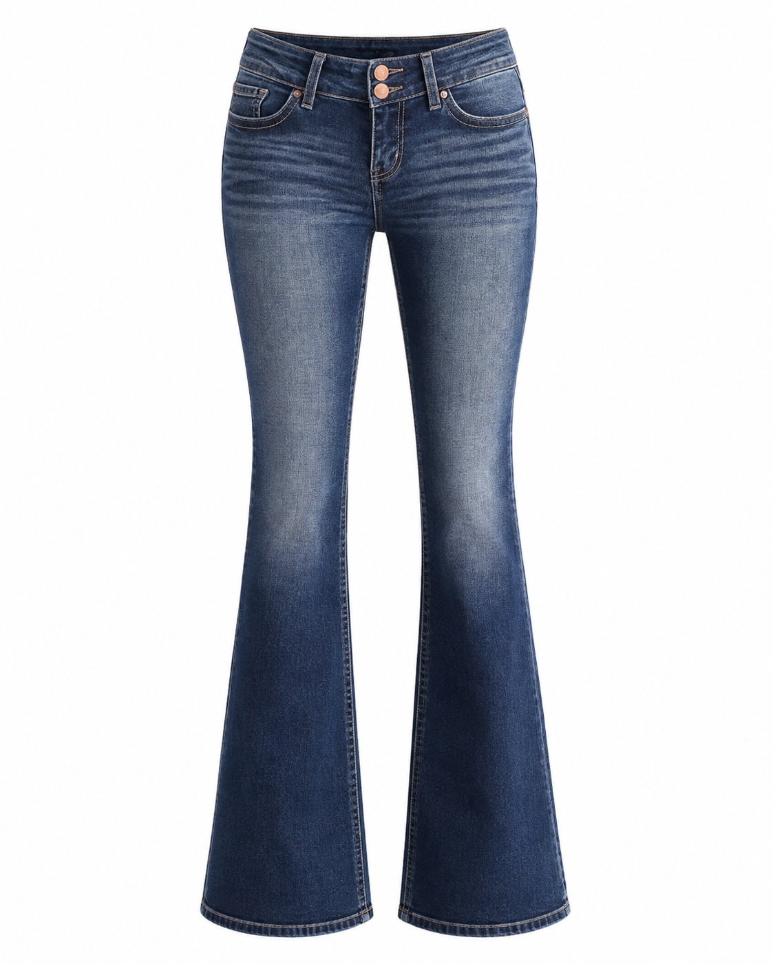 Retro Mid-Rise Flared Jeans