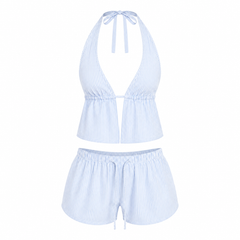 Tie-Up Top & Shorts Set