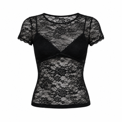 Lace Round-Neck Top