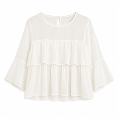 Cream Chiffon Top