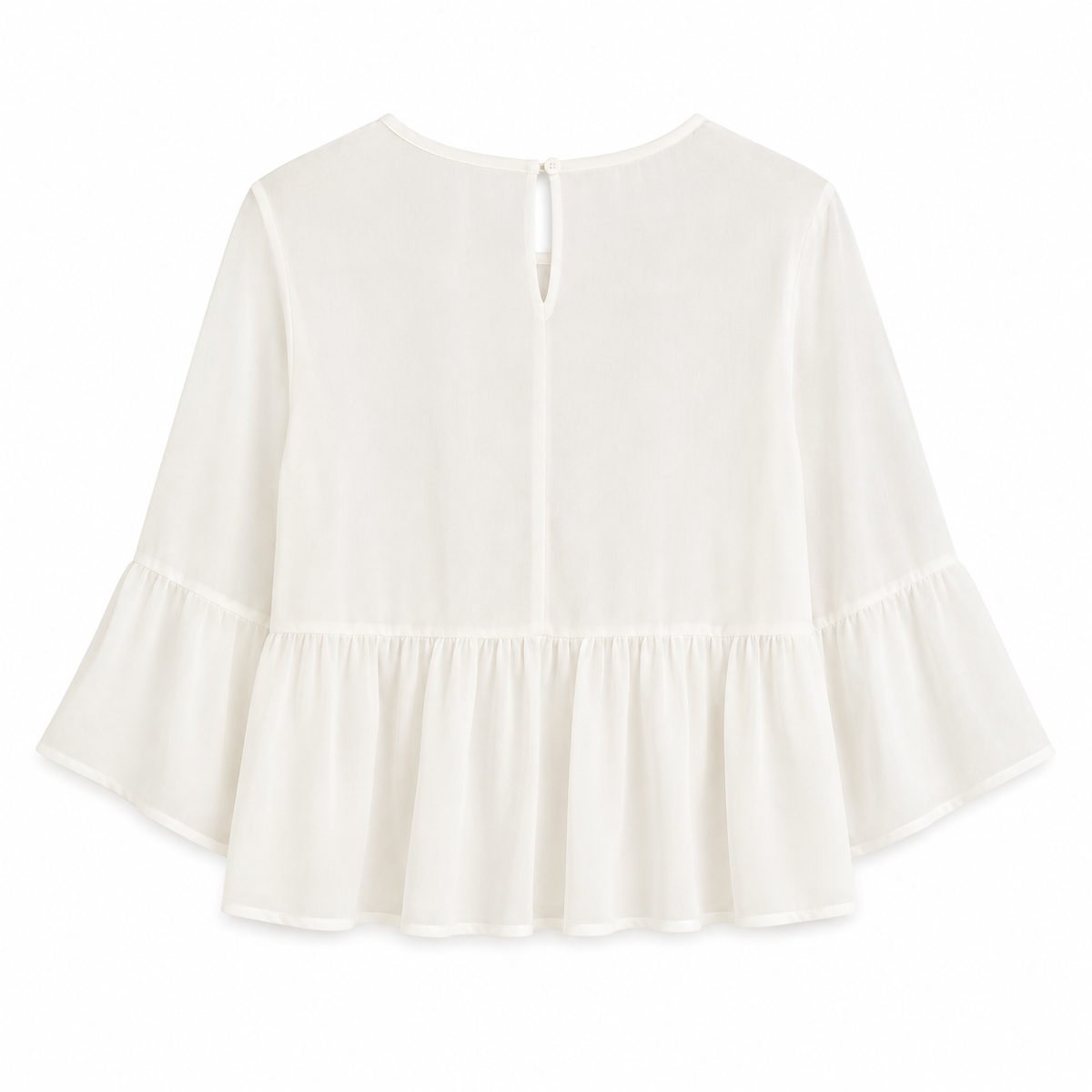 Cream Chiffon Top