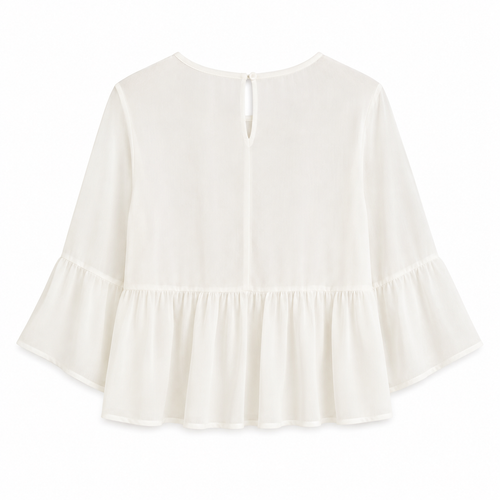 Cream Chiffon Top