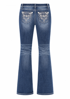 Embroidered Bootcut Jeans