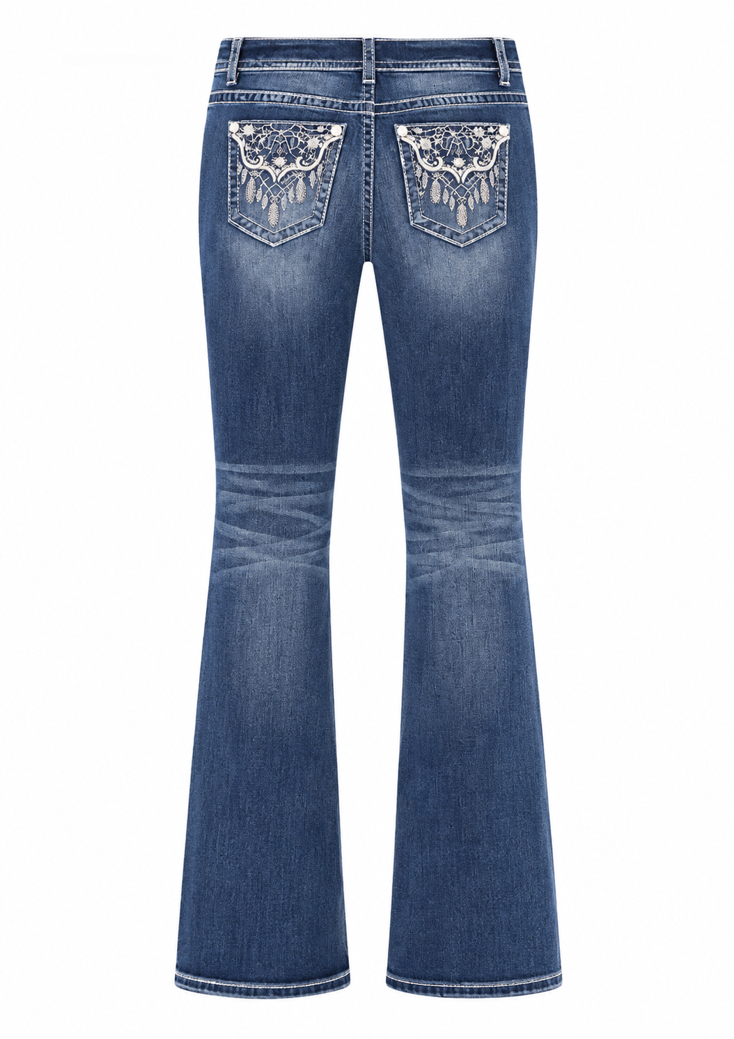 Embroidered Bootcut Jeans