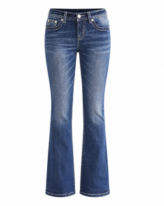 Embroidered Bootcut Jeans