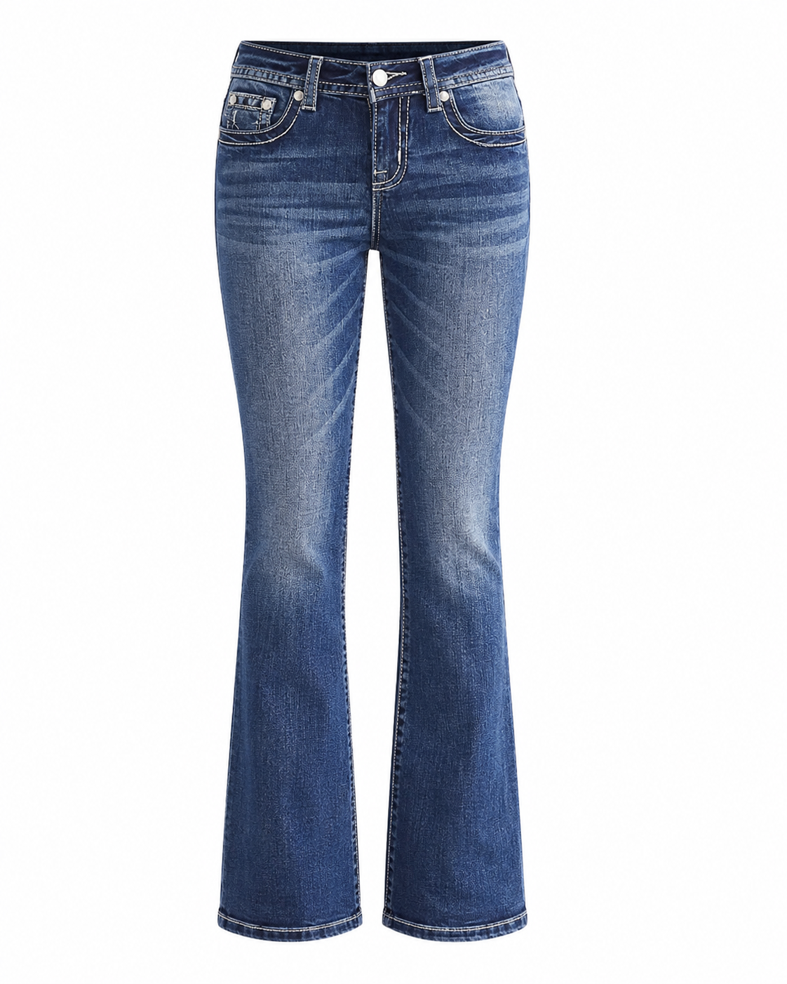 Embroidered Bootcut Jeans