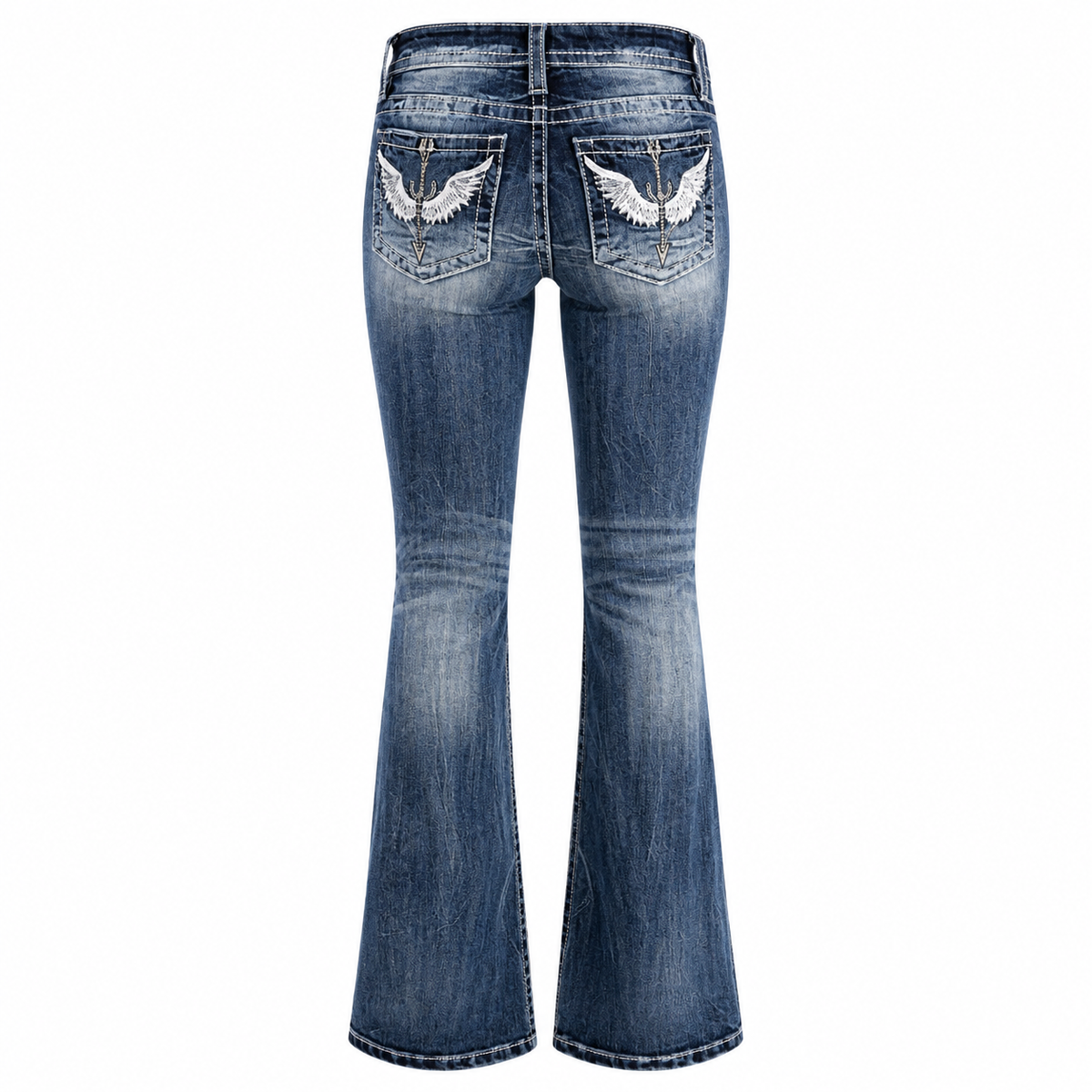 Washed Stretch Denim Jeans
