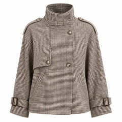 Houndstooth Relaxed Coat