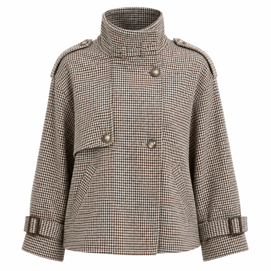 Houndstooth Relaxed Coat
