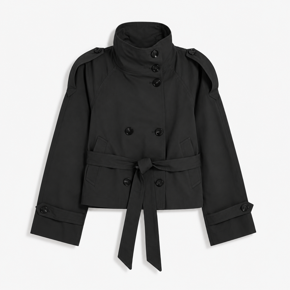 Lace-Up Waist Trench Coat